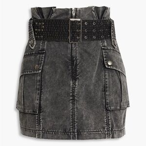 SER.O.YA
Xi Belted Denim Mini Skirt In Charcoal